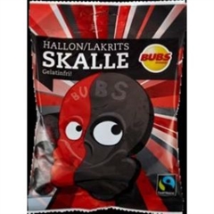 BUBS , Hallon Lakrids Skalle 90 gram